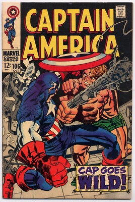 Captain America 106 VF- 1968 Marvel Android Steve Rogers Jack