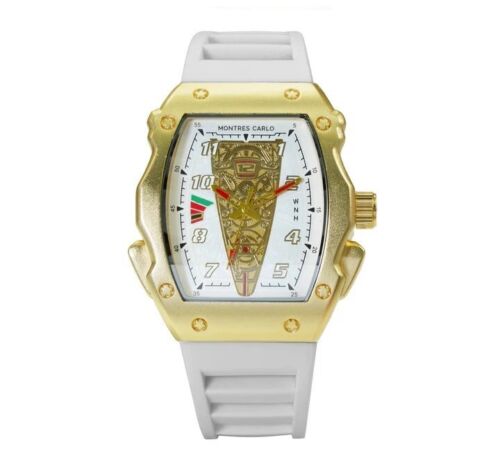 Reloj de pulsera de lujo 50 mm Montres Carlo para hombre moda deportivo correa de silicona clubbing - Imagen 8 de 8