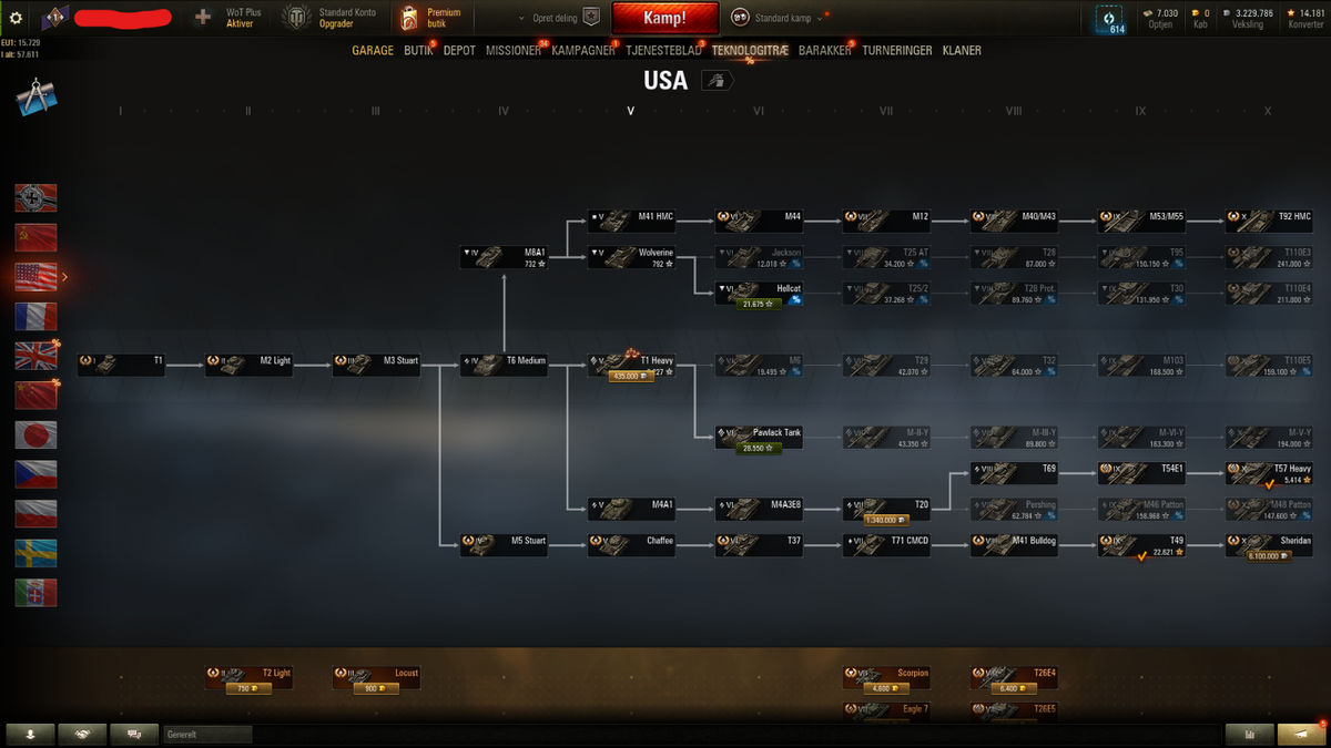 Compte World Of Tanks EU - 9 Tiers X, 4 Tiers IX, 25 Premiums Dont 10 VIII