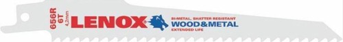 American Saw 20572-656R Bi-Metal 6T Reciprocating Saw Blade, 6"X 3/4", White