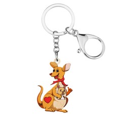 Acrylic Mother' Day Kangaroo Key Chain Keychains Novelty Women Girls Jewelry
