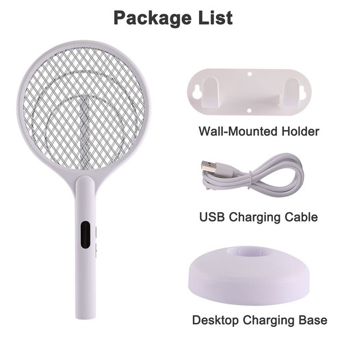 Bug Zapper Racket Fly Swatter Mosquito Bat Wasp Electric Insect Pest Killer USB - Picture 63 of 101