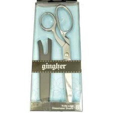GINGHER SCISSORS - BLUNT TIP SERRATED KNIFE EDGE DRESSMAKER SHEARS -8"