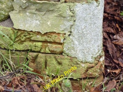 Photo 6x4 Benchmark on ruined building, Cattistock Ordnance Survey benchm c2015