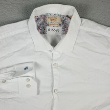 Penguin Munsingwear Shirt Mens 17.5 34/35 White Slim Fit Button Up Long Sleeve