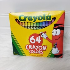 Crayola Crayons Box with Built-In Sharpener 64 Crayons Assorted Colors