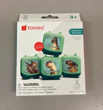 Toniebox Clever Tonies Set, Gentle Giant Dinos - Audio Set of 4 / New Sealed