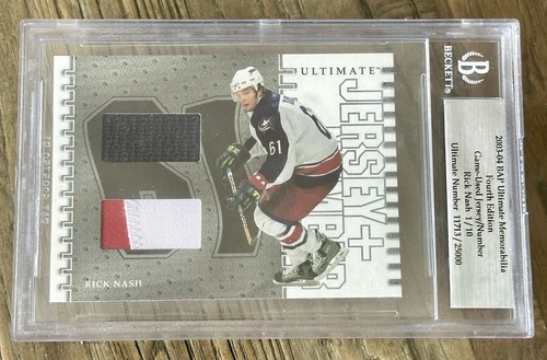 2003-2004 BAP ULTIMATE MEMORABILIA JOURNEY GAME-USED JERSEY NUMBER RICK NASH /10 - Picture 1 of 2