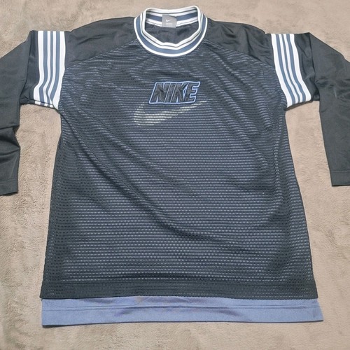 Nike Longsleeve Jersey Style Shirt Two Layered Vtg Size Large Youth 14/16 - Picture 2 of 14