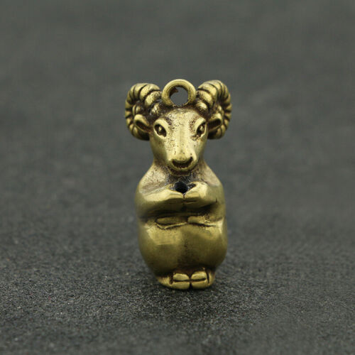 1pc Creative Brass Sheep Incense Insert Ornament Animal Sheep Hand Piece - Picture 1 of 9