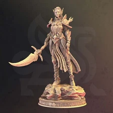 Tyriana Elf Paladin Fighter Miniature | D&D DnD | 