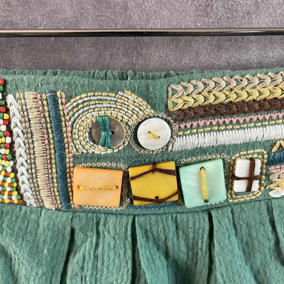 Minifalda Lulumari botones con cuentas bordada para mujer XS hippie *Ver descripción* Foto 3 de 4