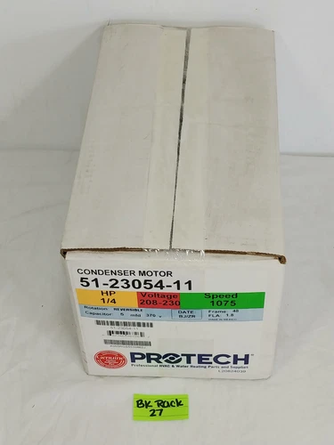 Protech Condenser Motor - 1/4 HP, 208/230V, 1075 RPM - 51-23054-11