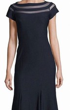 $590 NWT - JS COLLECTIONS Women's OTTOMAN FIT-N-FLARE (866389) Navy DRESS - 4