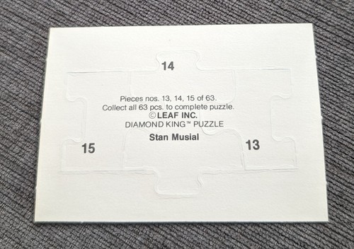 1988 Donruss Leaf Diamond Kings Puzzle Stan Musial Complete Your Set! #1-63 - Picture 27 of 60
