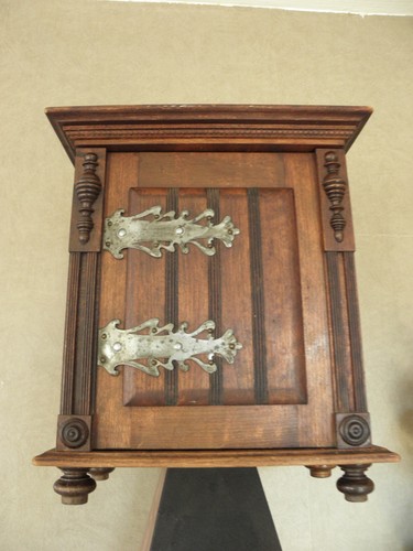 antique furniture Wood old Wall Shelf Shelving Display Shelf Cabinet century vtg - Picture 12 of 12