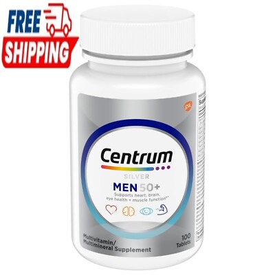 Silver Mens 50 Plus Vitamins, Multivitamin Supplement, 100 Count