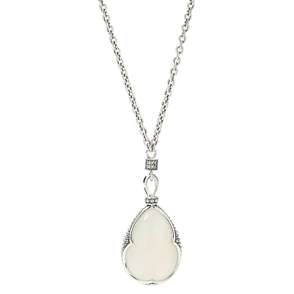 Scott Kay Sterling Silver Chalcedony and White Sapphire Necklace