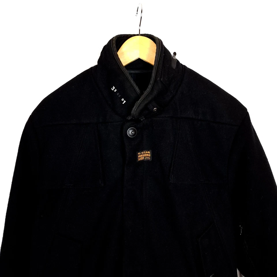 G-STAR ARTNER WESTON BOMBER Men's Jacket Size XL Wool Blend Black - Image 3 of 4