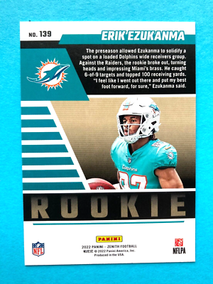 Erik Ezukanma 2022 Panini Zenith RC 
