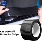 <!--F#f_0-->Carbon Fiber Vinyl Car Door Sill Scuff Covers Plate Sticker For Toyota Protectio<!--F/-->