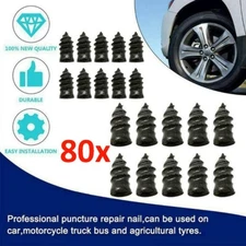 80x Tire Repair Screw in Rubber Plug Nail Car Tyre Puncture Repair Kit Off-Road