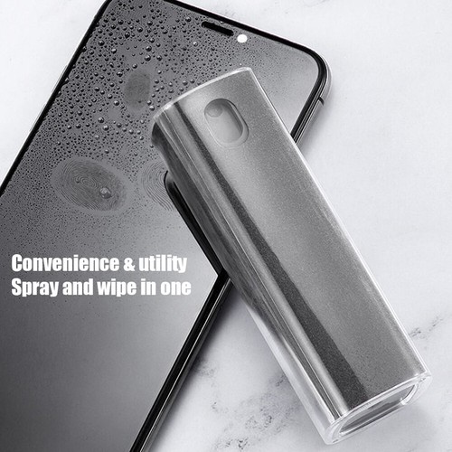 Portable Phone Tablet PC Screen Cleaner Spray 2 In 1 Wiper Microfiber Cloth Set - Picture 7 of 17