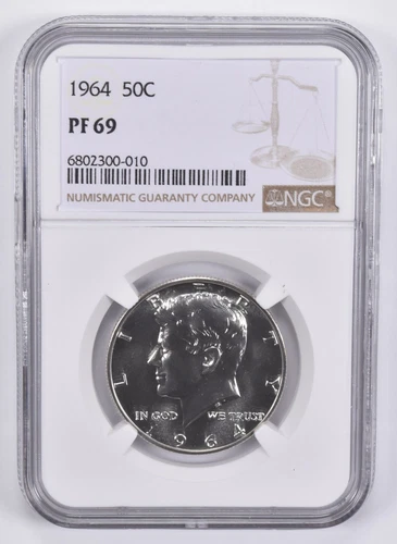 PF69 1964 Kennedy Half Dollar NGC Brown Label