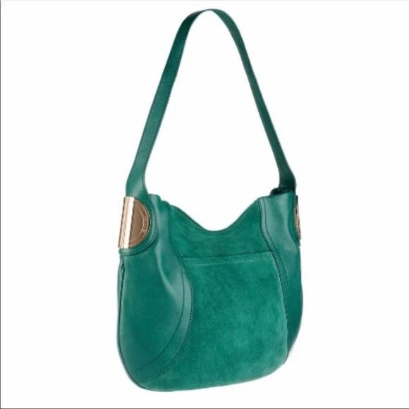Green suede hobo bag sale