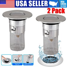 Bathroom Sink Stopper Hair Catcher Bathroom Pop Up Sink Drain Filter Removable