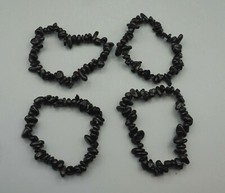 Armband Splitterarmband ONYX schwarz ca. 19 - 19,5 cm Stretcharmband 