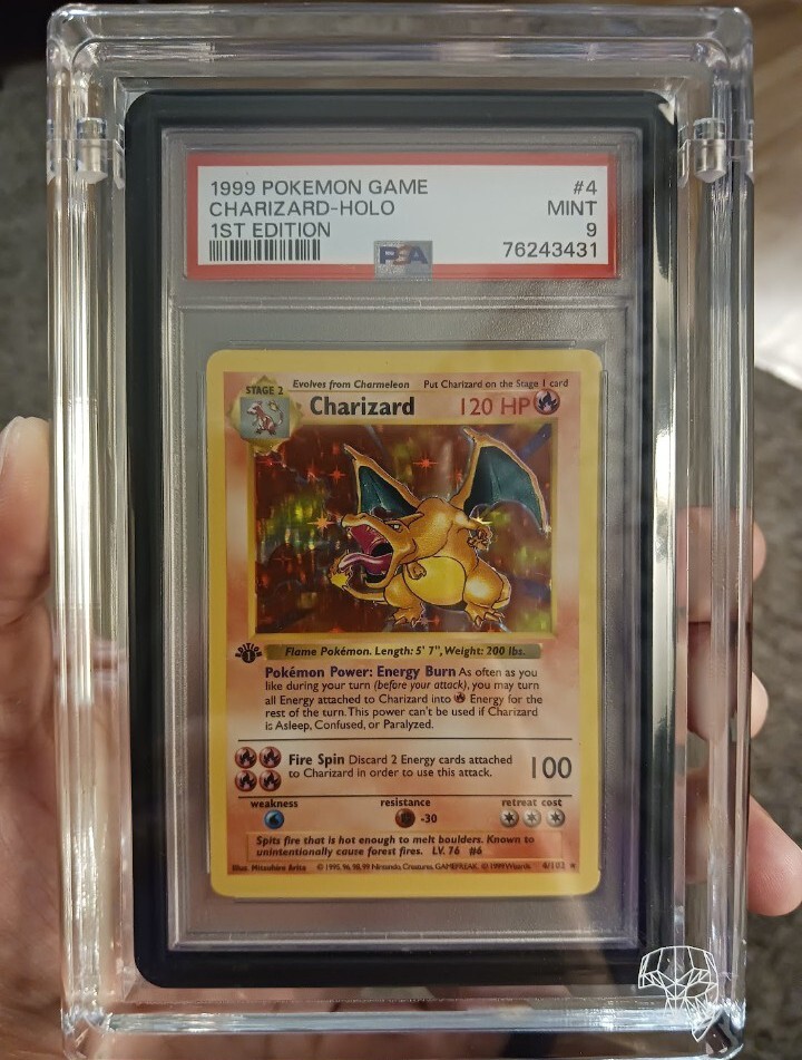 1999 Pokémon PSA 9 1st Edition Shadowless Base Set Charizard