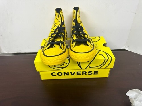 NEW CONVERSE HI TOP KIDS YELLOW CTAS HI CYBER YELLOW- ALL STAR - Picture 2 of 5