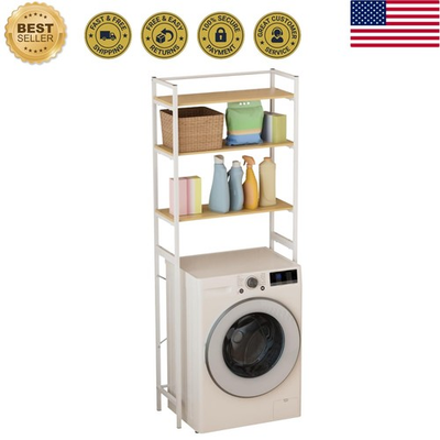 #ad 3 Tiers Over The Washer and Dryer Storage Shelf Freestanding Strong Load Be... $133.99