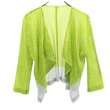 PLEATS PLEASE made in Japan Long sleeve mesh blouse 5 yellow-green Women