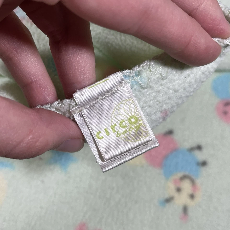 HTF Vintage Circo Baby Blanket Green Turtle Caterpillar Butterfly Star Fleece K1 - Image 3 of 4