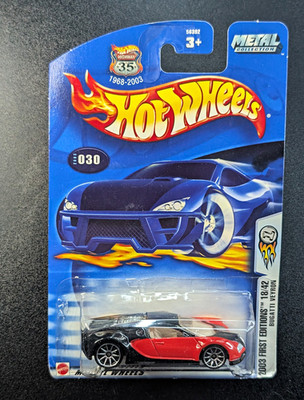 Hot Wheels 2003 First Editions Bugatti Veyron Diecast 1:64 Red/Black Unopened