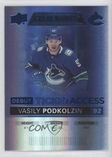 2021 Upper Deck Credentials Debut Ticket Access Blue 27/99 Vasily Podkolzin 08i7