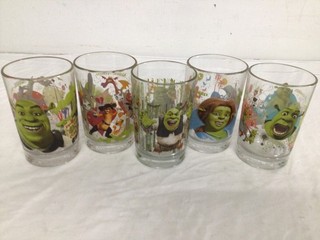 Lot of 5 McDonald's Collectible Drinking Glasses
