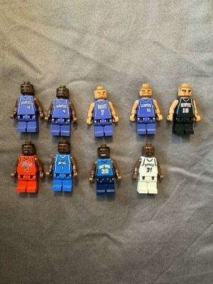 LEGO NBA Minifig Lot(9)- Kevin Garnett, Tracy McGrady, Jalen Rose - Retired Figs