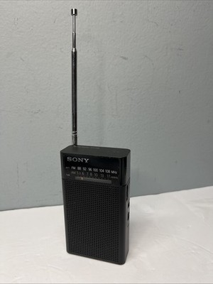 Sony ICF-P26 Portable Pocket FM/AM Radio Antenna Camping Hiking Tested & Working