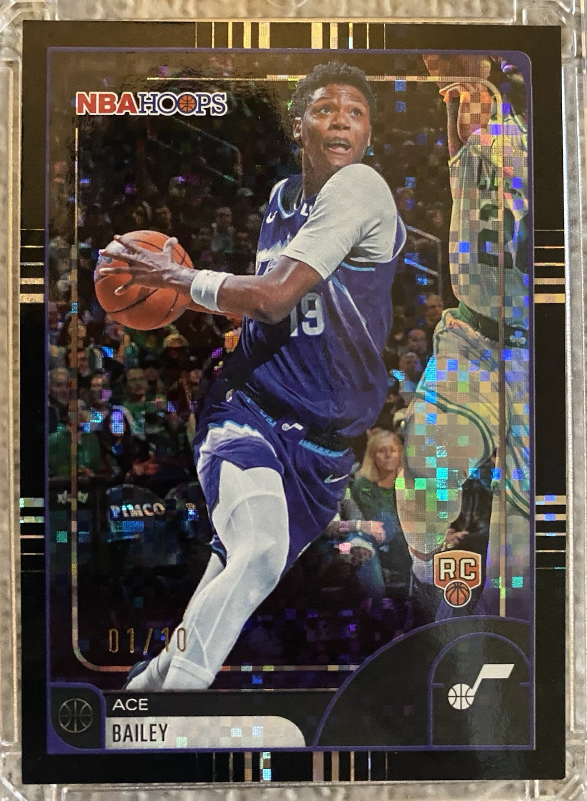 2025-26 Topps Ace Bailey Black Pixel Burst Refractor 01/10 Rookie Card Utah Jazz