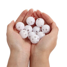 10 Pcs White Rattle Balls Inserts Rattle Box Repair Noise Maker Noise Maker Inse