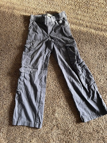 Abercrombie kids grey gray cargo pants size girls 13/14