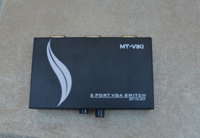 2 x 1 VGA Switch MT-VIKI 15-2CF Computer Monitor Anschluss 1 Monitor 2 Computer