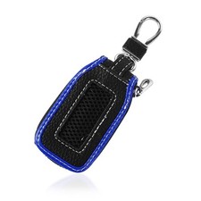 Car Key Fob Case, Leather Car Key Chain Case Holder with Mesh Window,