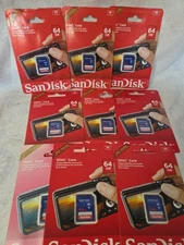 64gb Sandisk SDXC FLASH memory card for NIKON CANON SONY SDXC cameras LOT 9