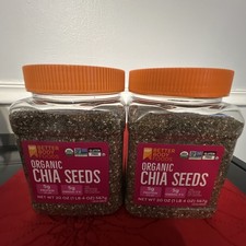 2x Organic Chia Seeds 1.25 Lbs, 20 Oz, with Omega-3, Non-Gmo, Gluten Free, Keto