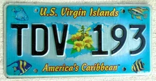 U.S. Virgin Islands License Plate 2005  Excellent Condition