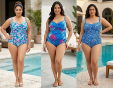 Women's Plus Size Fashion One Piece Swimsuit Sizes 16W 18W 20W 22W 24W